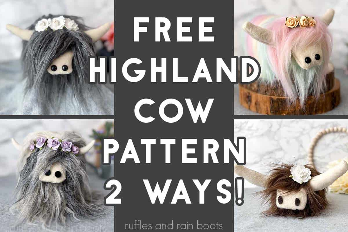 Diy Highland Cow: Free Pattern No Sew - Ruffles And Rain Boots with regard to Free Printable Cow Sewing Pattern