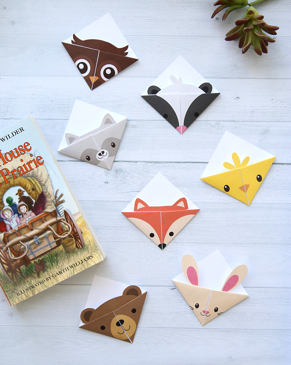 Diy Woodland Animals Origami Bookmarks {Print + Fold} - It&amp;#039;S intended for FREE Printable Corner Bookmark Template