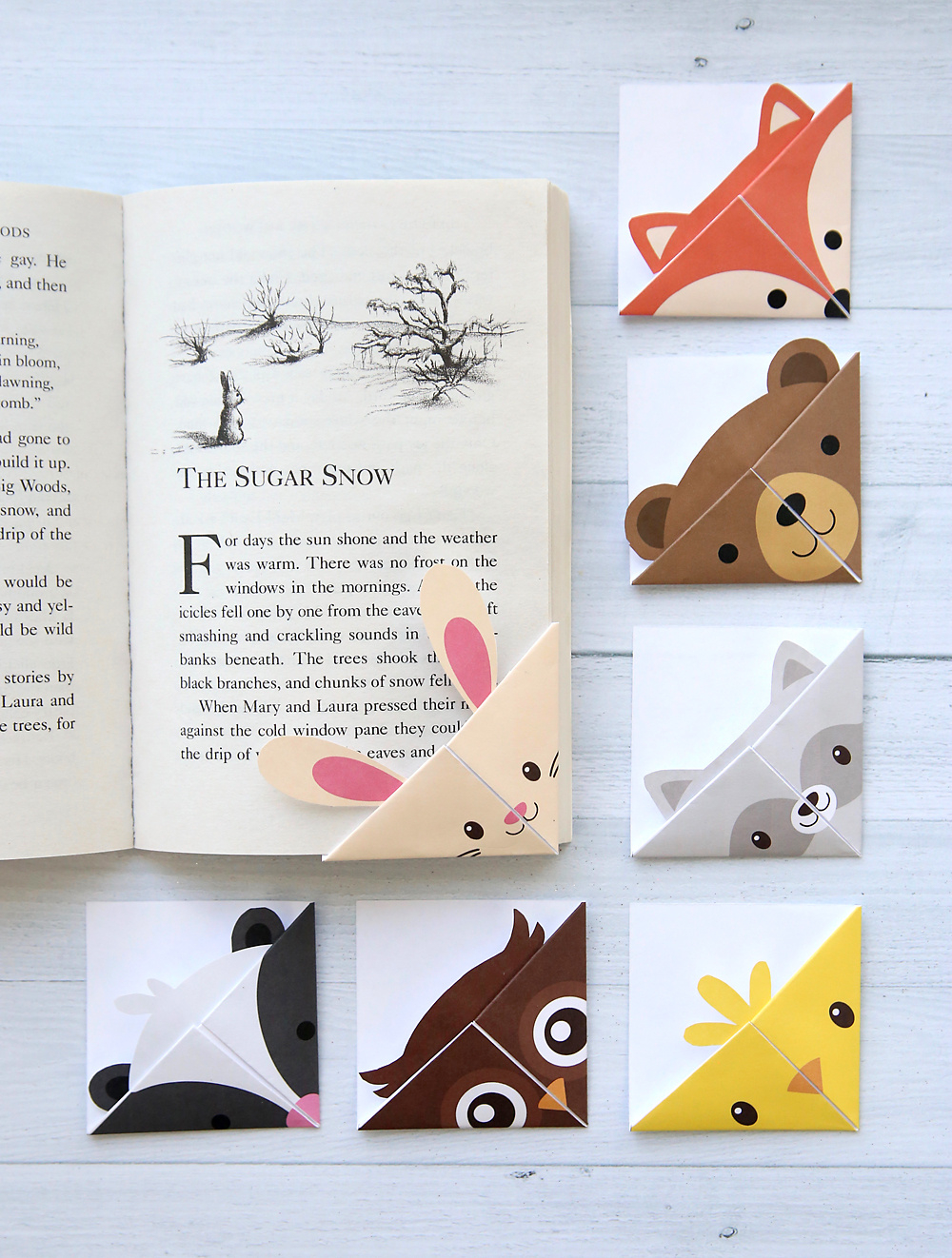 Diy Woodland Animals Origami Bookmarks {Print + Fold} - It&amp;#039;S with regard to FREE Printable Corner Bookmark Template