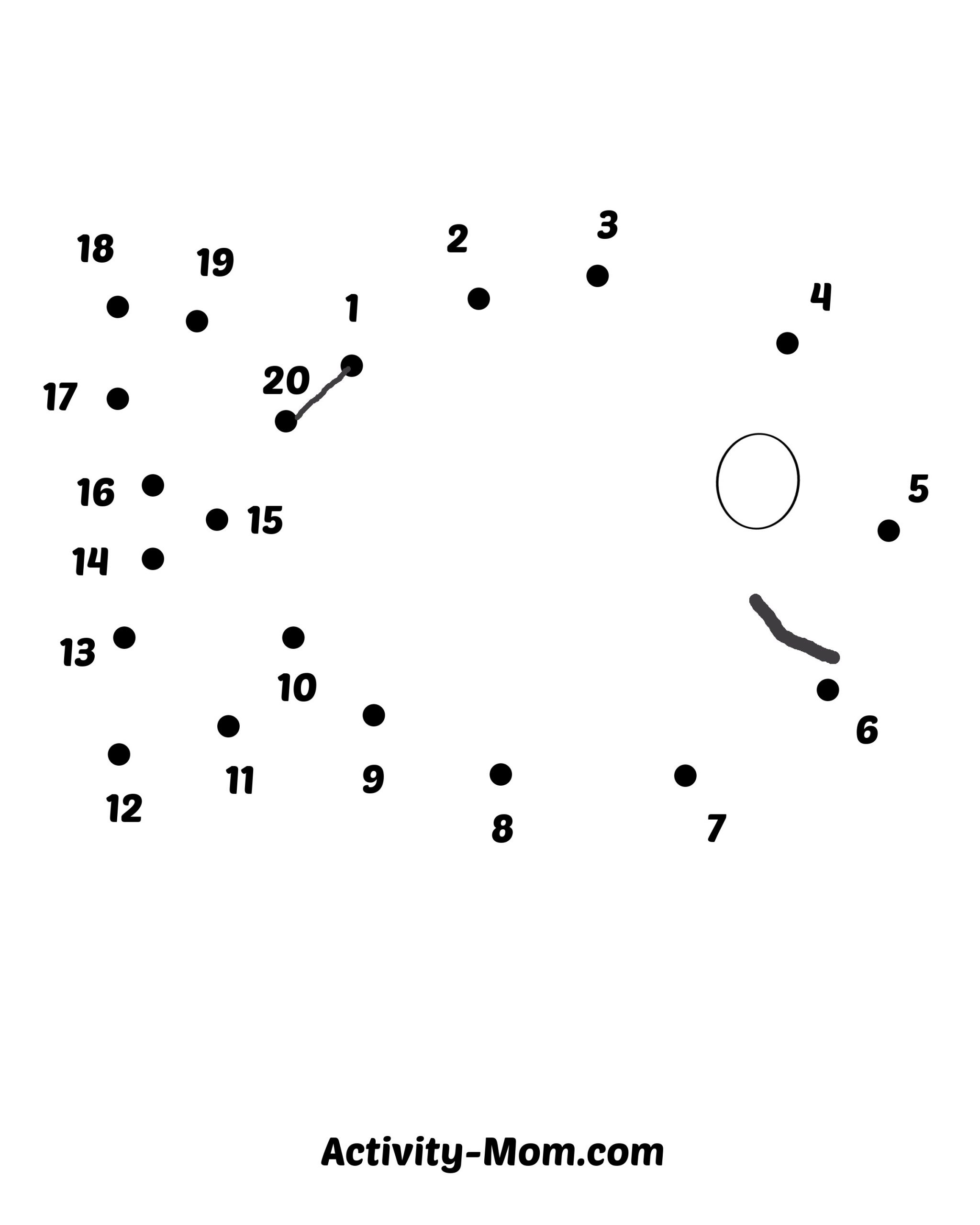 Dot To Dot Worksheets Numbers 1 To 20 (Free Printable) - The with regard to Free Printable Connect The Dots For First Graders