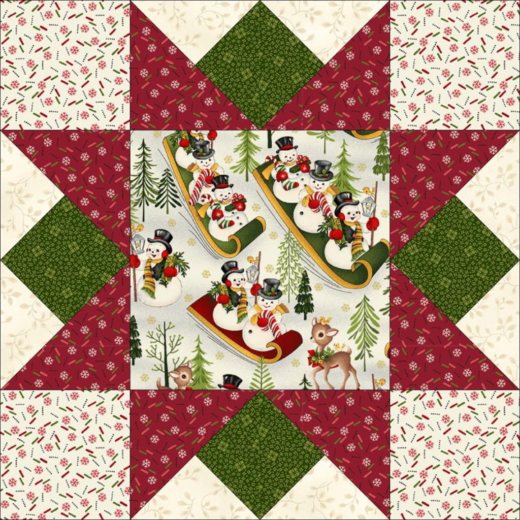Download 2 Free Christmas Quilt Patterns - Pieced Brain inside FREE Printable Christmas Quilt Patterns