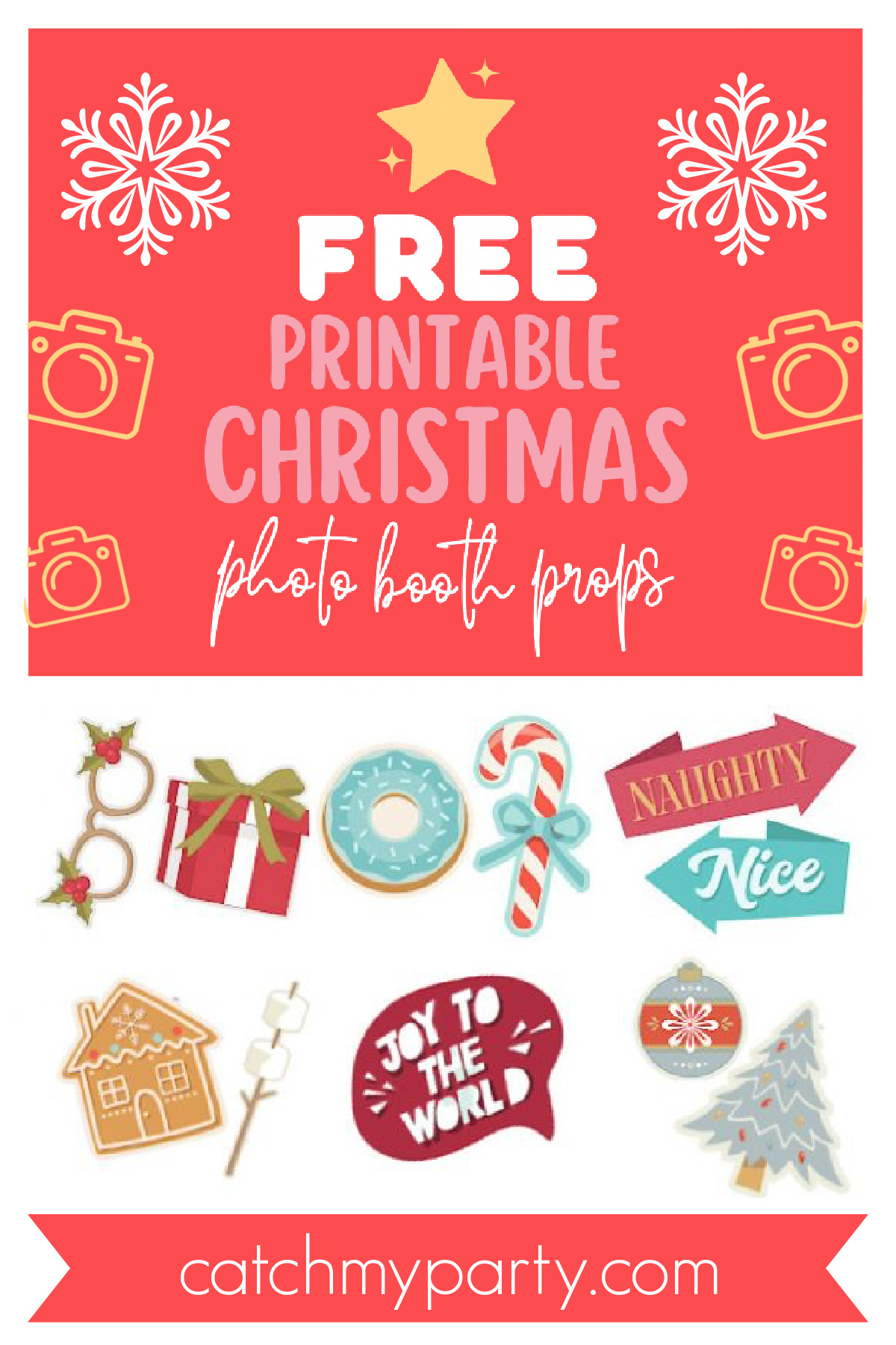 Download All Our 65 Fun Free Printable Christmas Photo Booth Props in FREE Printable Christmas Photo Booth Props