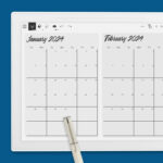 Download Printable Two Months On Page Calendar Pdf in FREE Printable Calendar Two Months Per Page