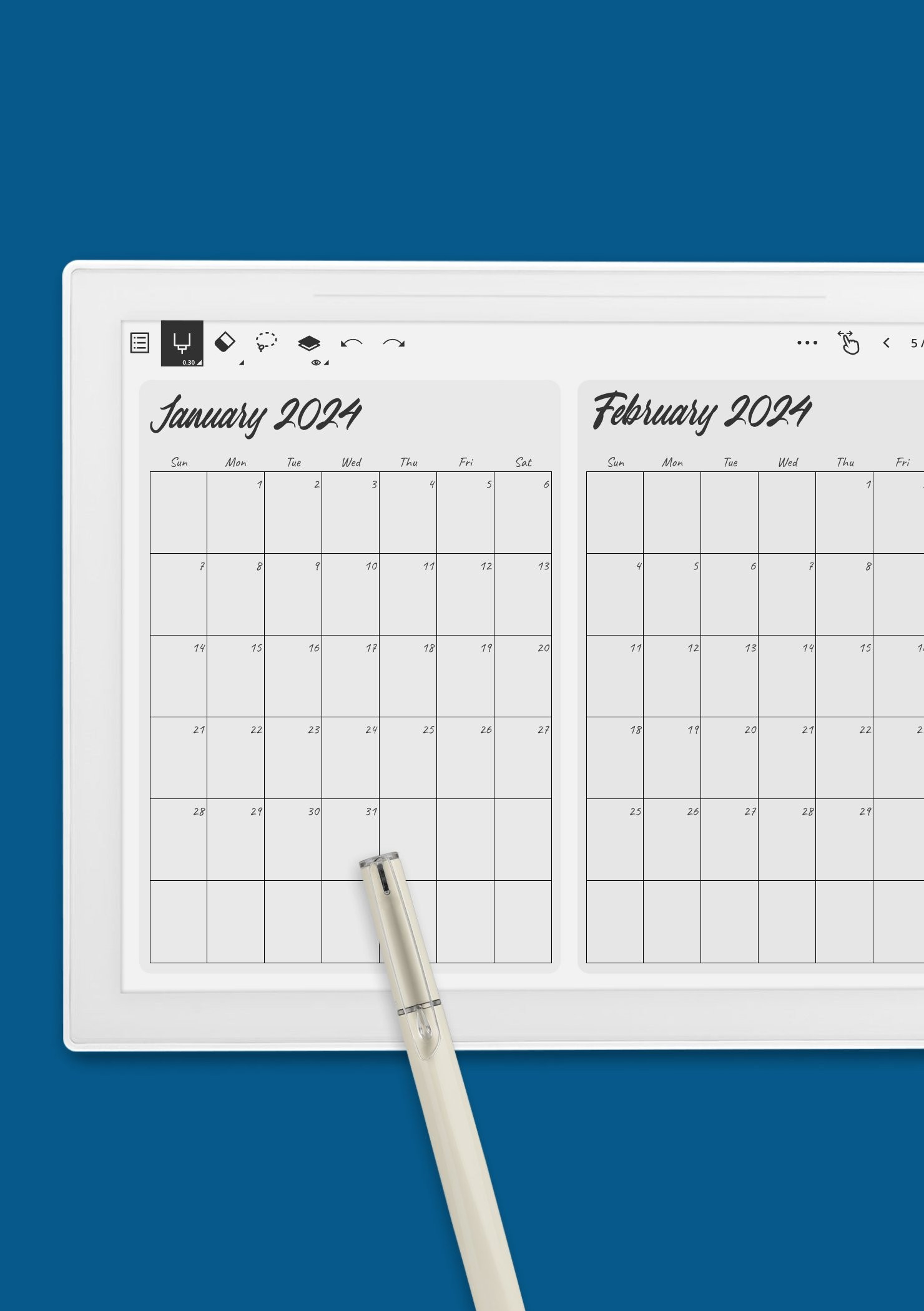 Download Printable Two Months On Page Calendar Pdf in FREE Printable Calendar Two Months Per Page