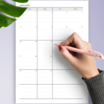 Download Printable Two Page Lined Monthly Calendar Pdf with regard to Free Printable Calendar 2 Pages Per Month