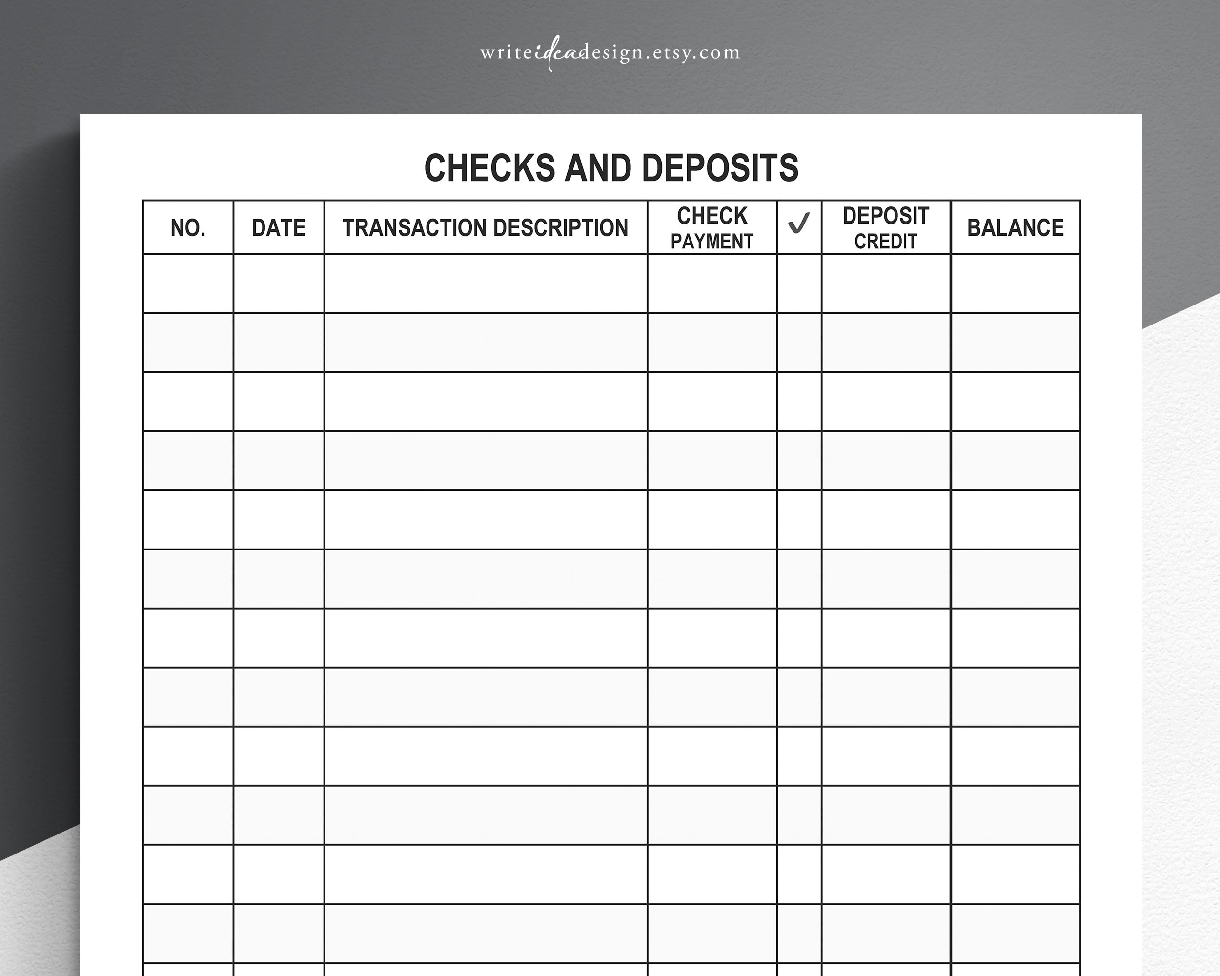 Druckbares Großdruck Scheckbuch Register. Großer Druck Check regarding FREE Printable Check Register Large Print