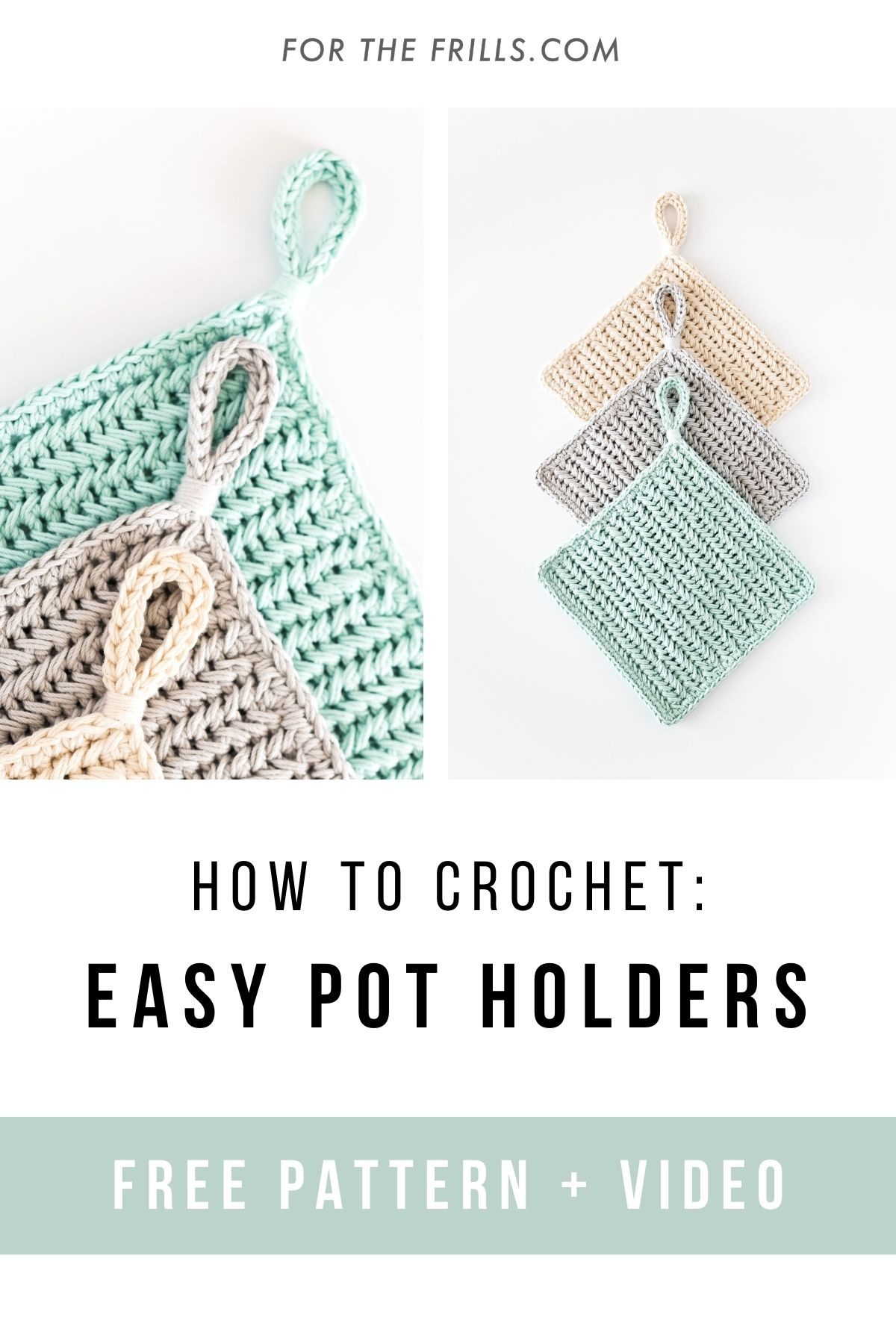 Easy Chevron Pot Holders - Free Crochet Pattern + Video | For The pertaining to Free Printable Crochet Pot Holder Patterns