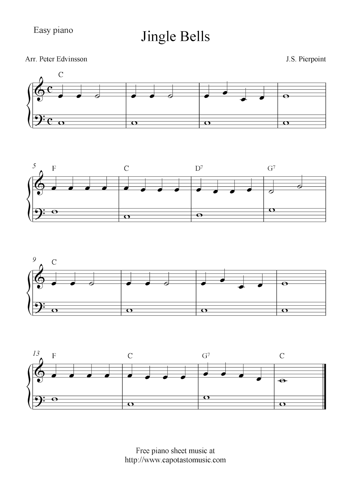 Easy Christmas Music Piano - Welcome To Quality Engineering for Free Printable Christmas Sheet Music For Piano Beginners