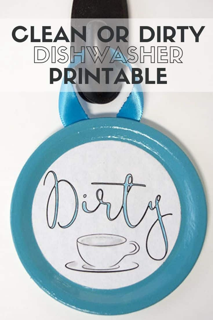 Easy Clean Or Dirty Dishwasher Sign With Free Printable intended for FREE Printable Clean Dirty Dishwasher Sign