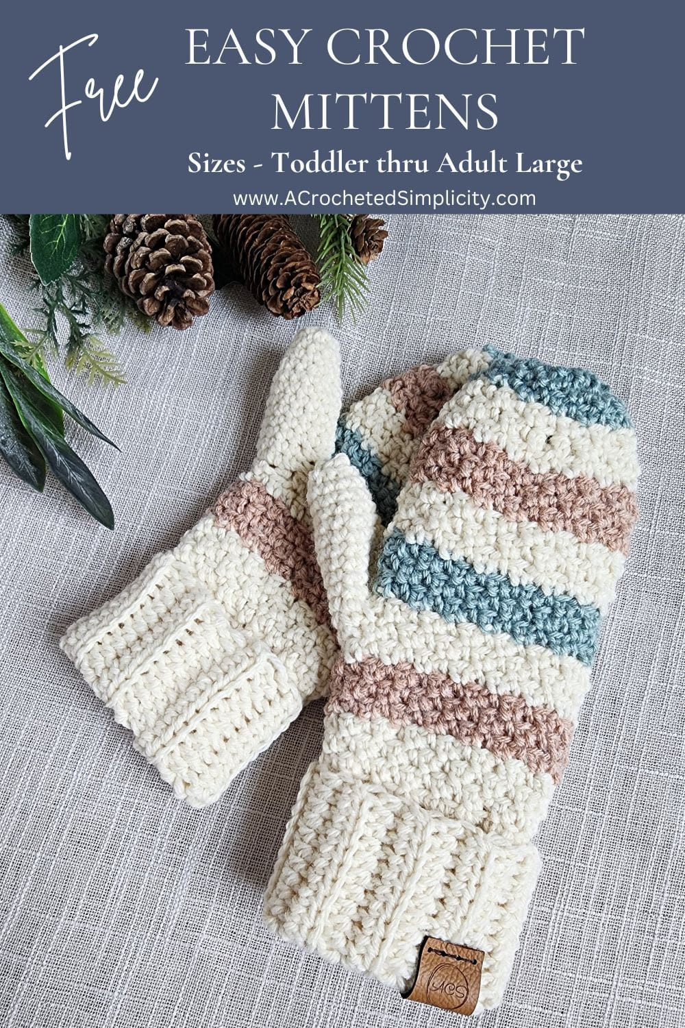 Easy Crochet Mitten Pattern for Free Printable Crochet Mitten Patterns