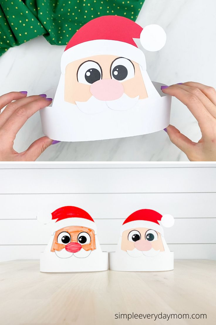 Easy Santa Headband Craft [With Free Template] intended for FREE Printable Christmas Headband Craft