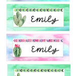 Editable Cactus Name Tags intended for FREE Printable Cactus Name Tags