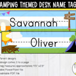 Editable Camping Themed Desk Name Tags - Classful within Free Printable Camping Name Tags