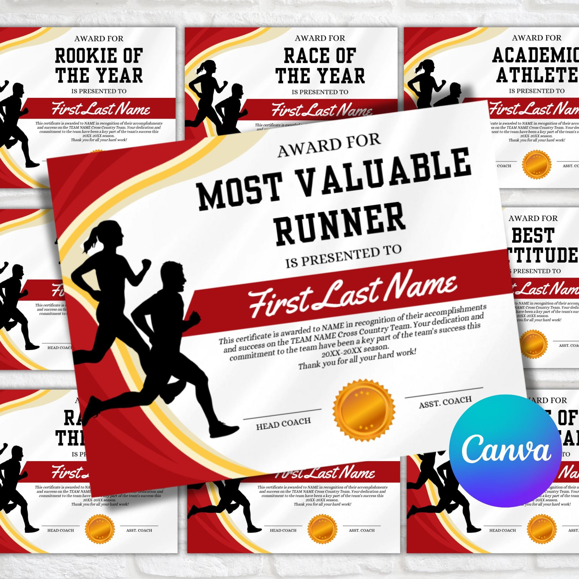 Editable Cross Country Certificates, Canva Template, Certificate pertaining to Free Printable Cross Country Certificates