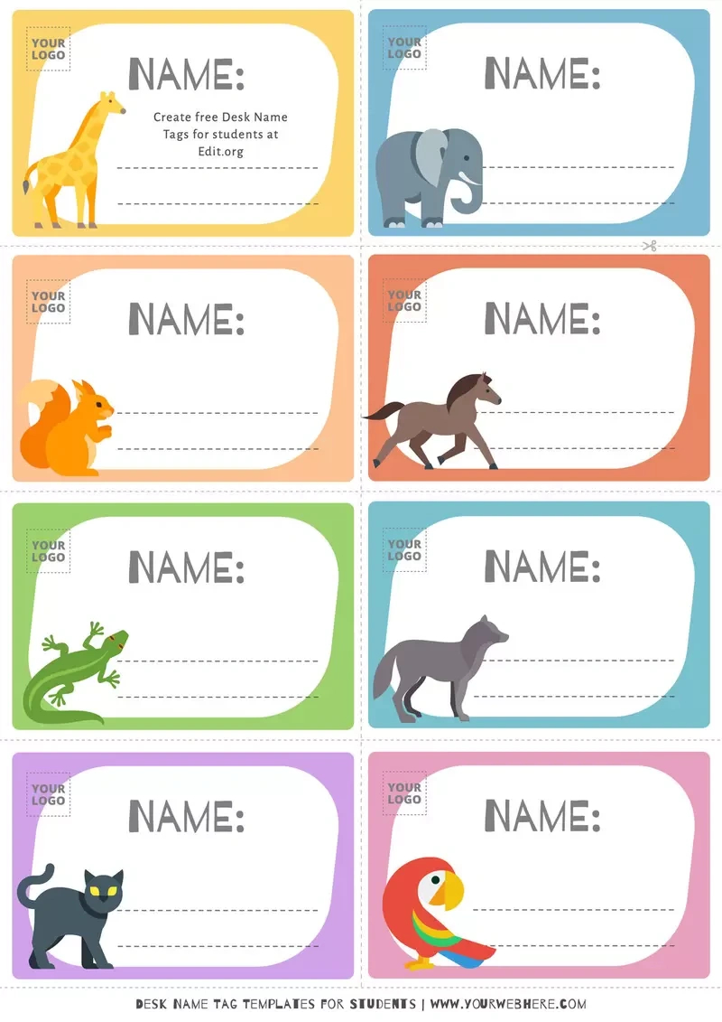 Editable Desk Name Tags For Students intended for FREE Printable Classroom Name Tags
