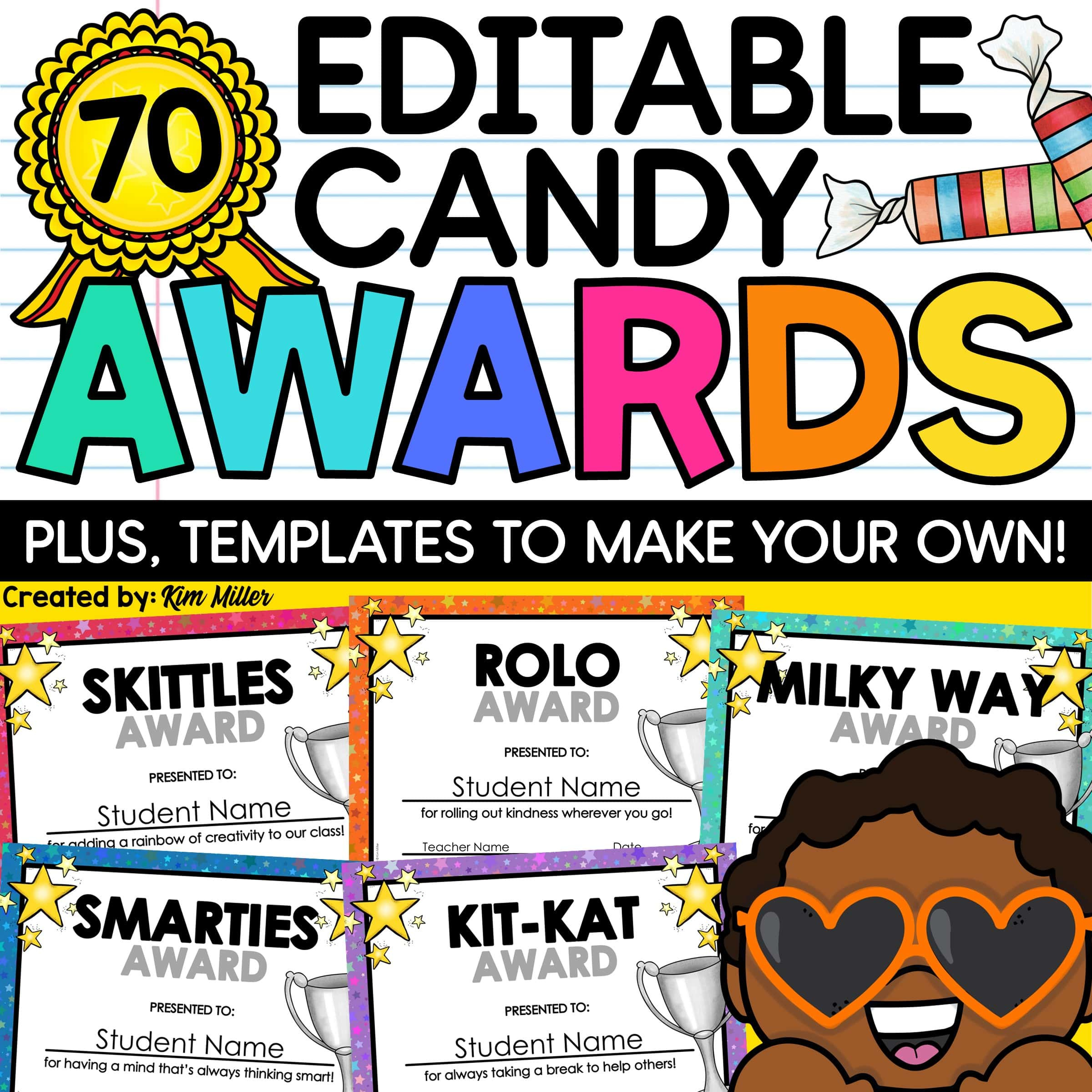 End Of The Year Awards Certificates Candy Bar Classroom Student regarding Free Printable Candy Bar Award Certificates