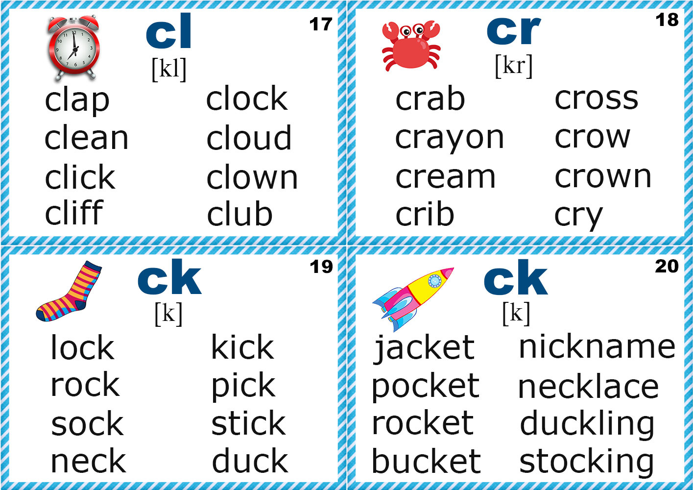English For Kids Stepstep: Phonics Flashcards (Consonants Bb inside FREE Printable Consonant Blends Flashcards