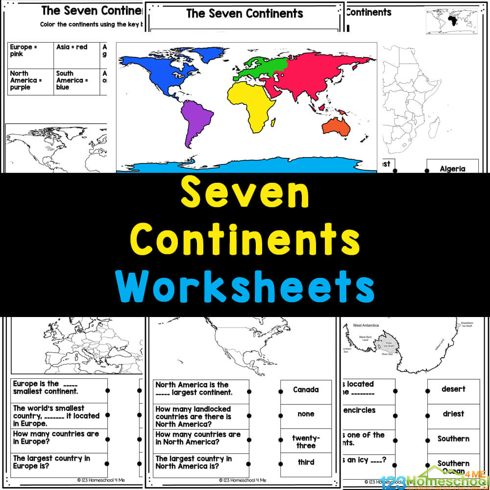 🌍 Free 7 Continents And Oceans Printable Pdf Worksheets (Set 2) throughout Free Printable Continents And Oceans Quiz