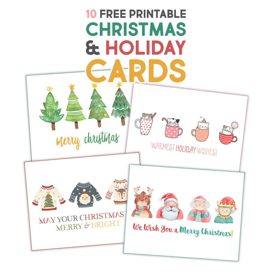 Fabulous Free Printable Christmas &amp;amp; Holiday Cards - The Cottage Market with regard to FREE Printable Cards For Christmas