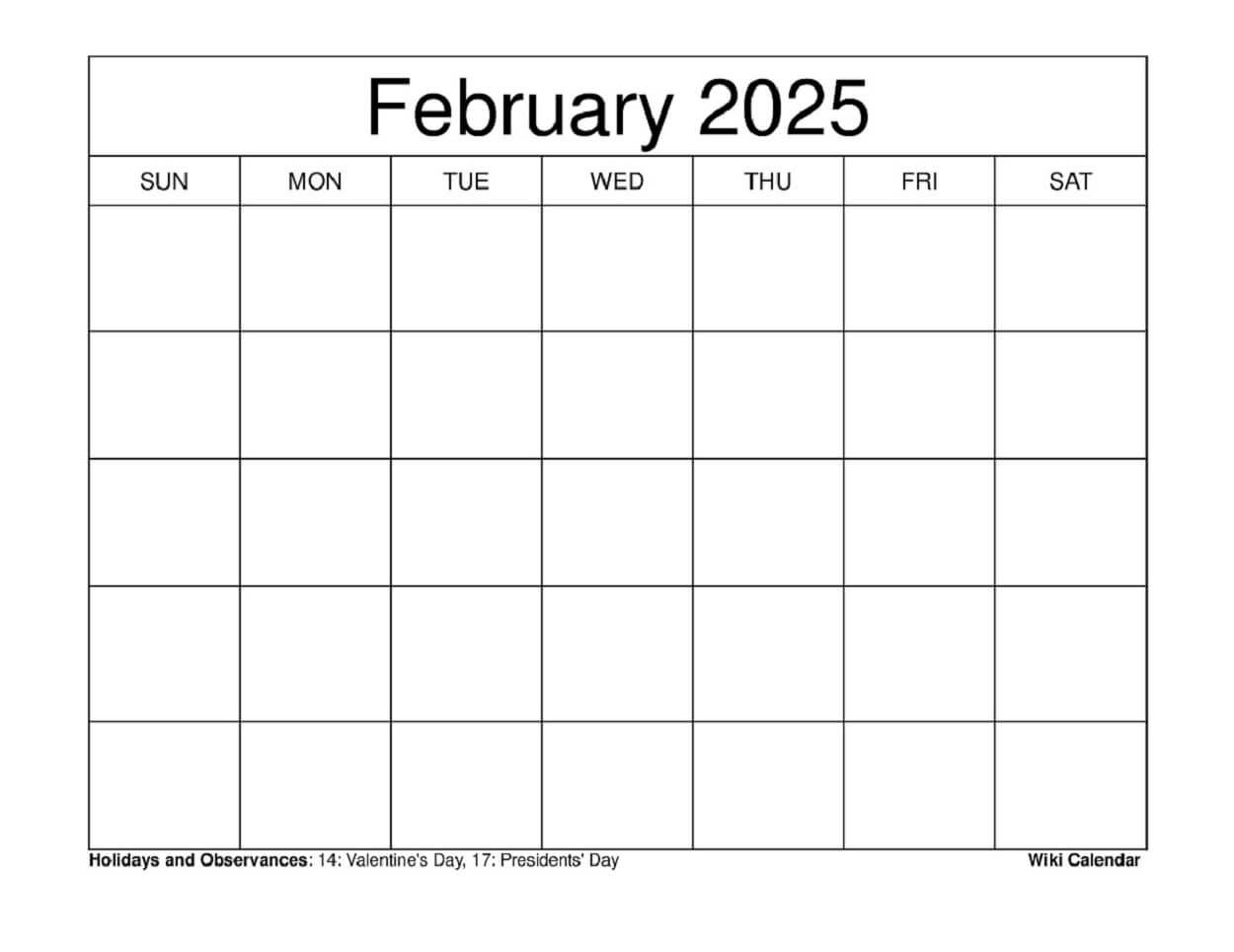 February 2025 Calendar - Printable Templates &amp;amp; More intended for FREE Printable Calendars February 2025