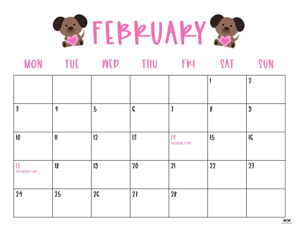 February 2025 Calendars - 107 Free Printables | Printabulls inside FREE Printable Calendar Feb 2025