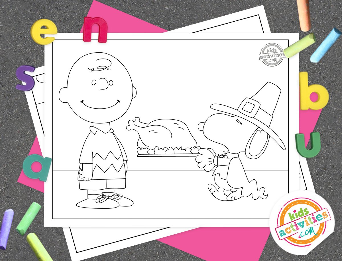 Festive Charlie Brown Thanksgiving Coloring Pages | Kids pertaining to FREE Printable Charlie Brown Thanksgiving Worksheet
