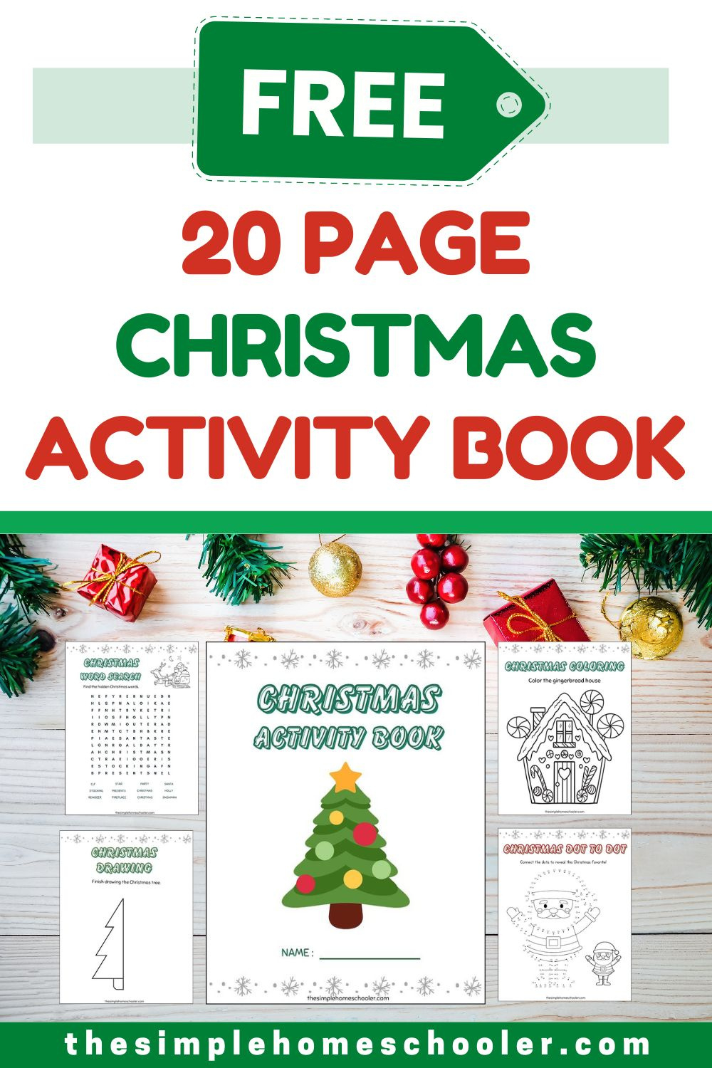 Festive Free Christmas Activity Booklet Printable - The Simple intended for FREE Printable Christmas Activity Booklet