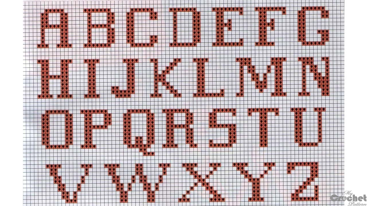 Filet Crochet Alphabet - Mycrochetpattern with FREE Printable Crochet Alphabet Patterns