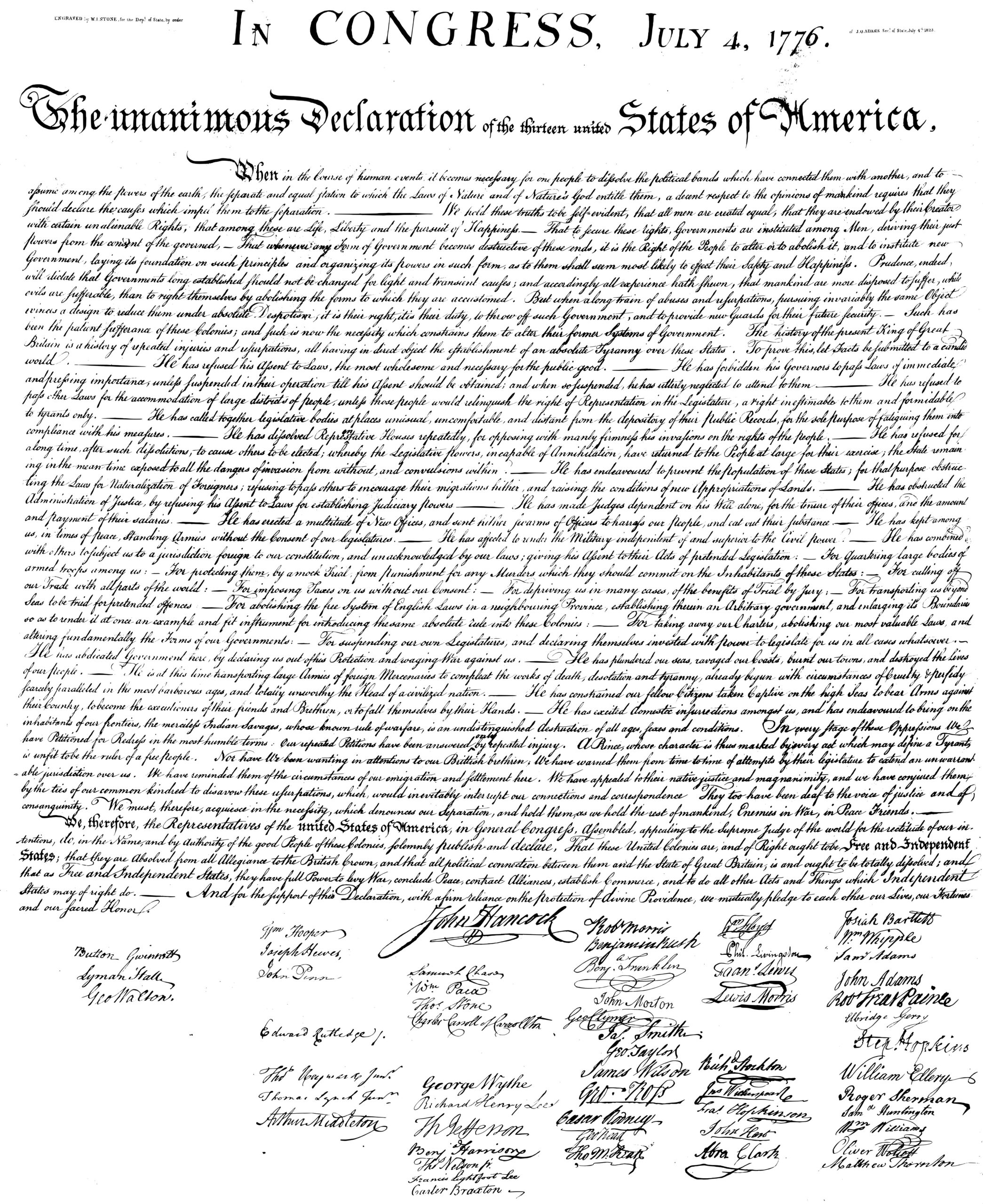 File:us Declaration Of Independence 5000W - Wikimedia Commons pertaining to FREE Printable Copy of the Declaration of Independence