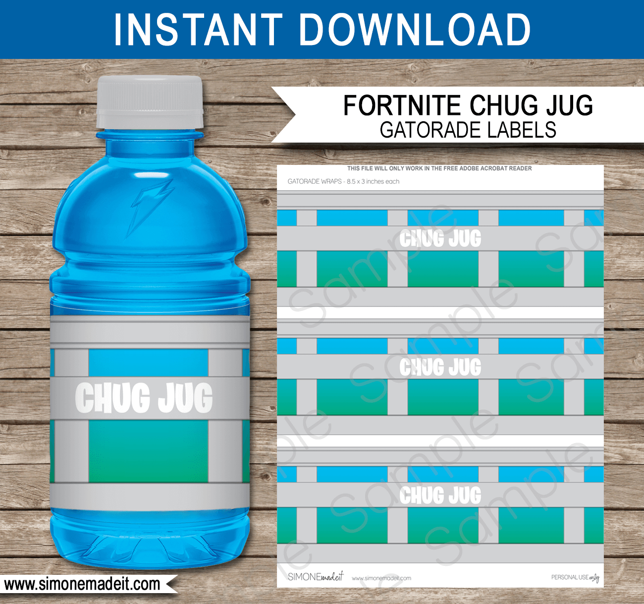 Fortnite Chug Jug Printable Labels Template pertaining to Free Printable Chug Jug Label