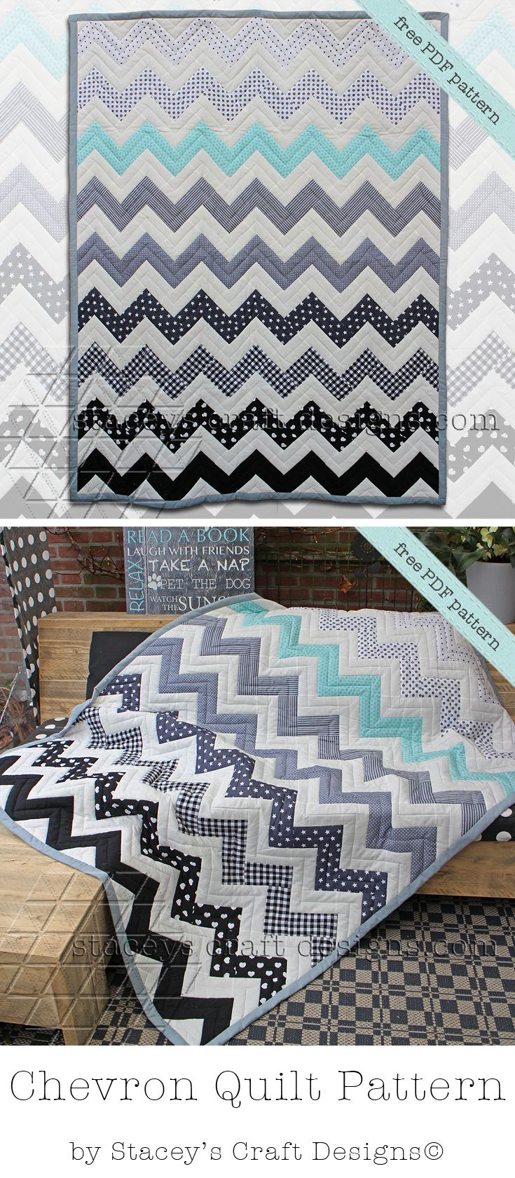 Forty Shades Of Chevron - Stacey&amp;#039;S Craft &amp;amp; Designs inside Free Printable Chevron Quilt Pattern
