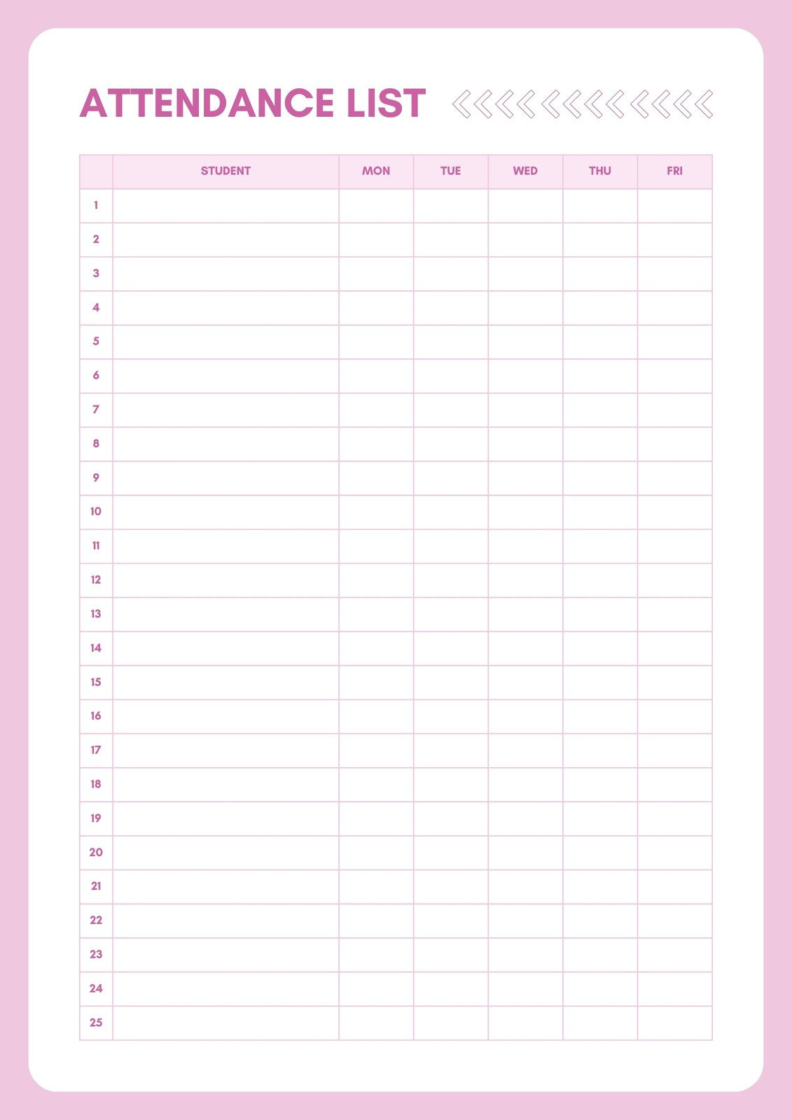Free And Customizable Attendance Templates regarding FREE Printable Class Attendance Sheet