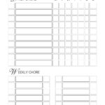 Free And Customizable Chore Templates intended for Free Printable Charts And Checklists