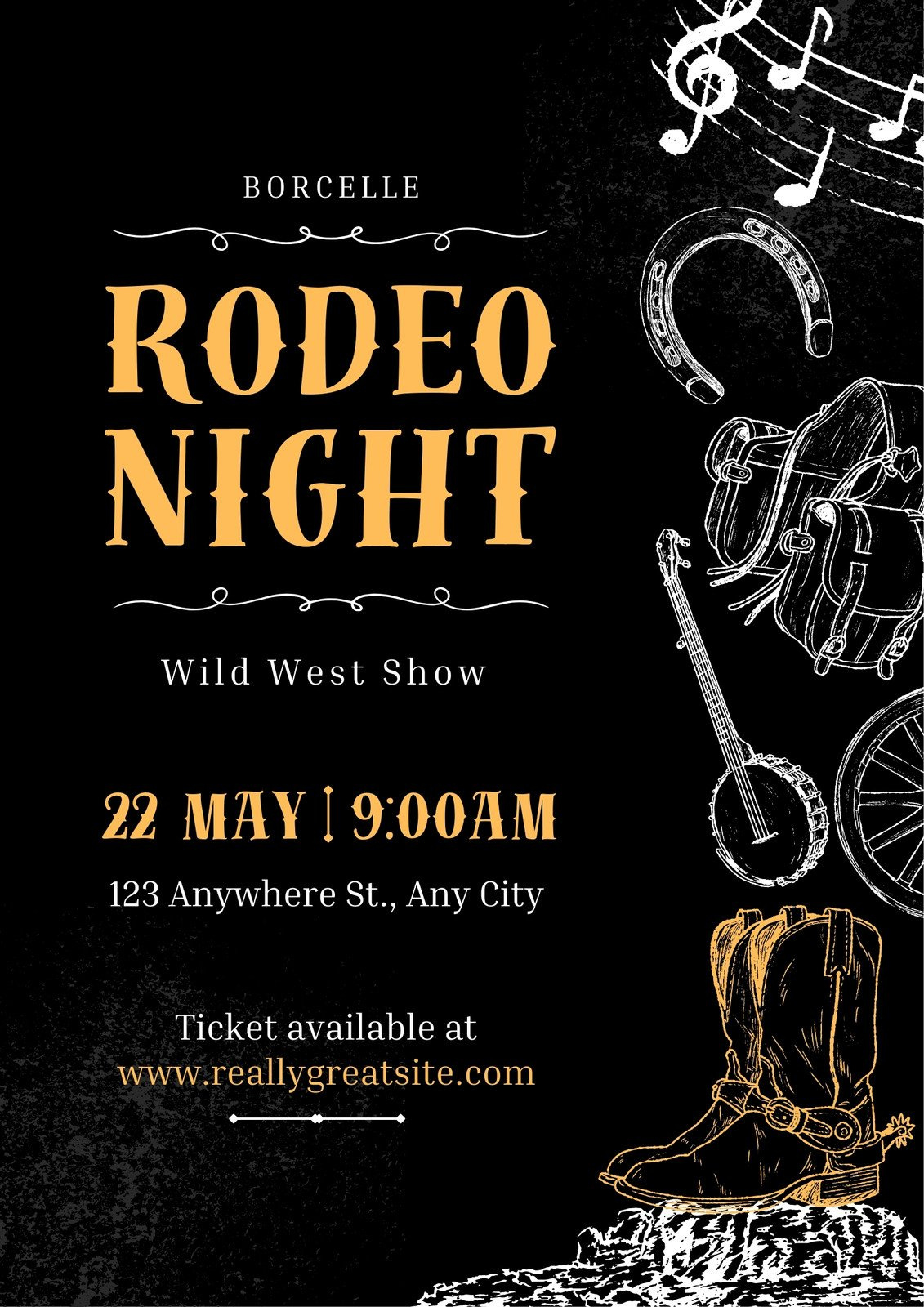 Free And Customizable Cowboy Templates with FREE Printable Cowboy Invitation Template