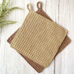 Free And Easy Crochet Potholder Pattern With Stitch Tutorial with FREE Printable Crochet Pot Holder Patterns