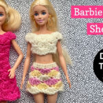 Free Barbie Doll Crochet Clothes Patterns - Shell Stitch Dress intended for FREE Printable Crochet Barbie Doll Clothes Patterns