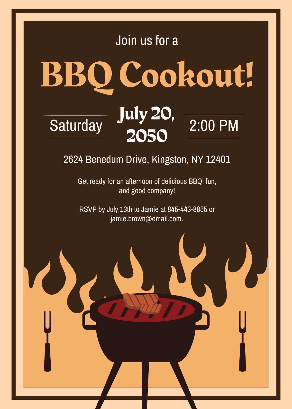 Free Bbq Cookout Invitation Template To Edit Online in FREE Printable Cookout Invitation Template
