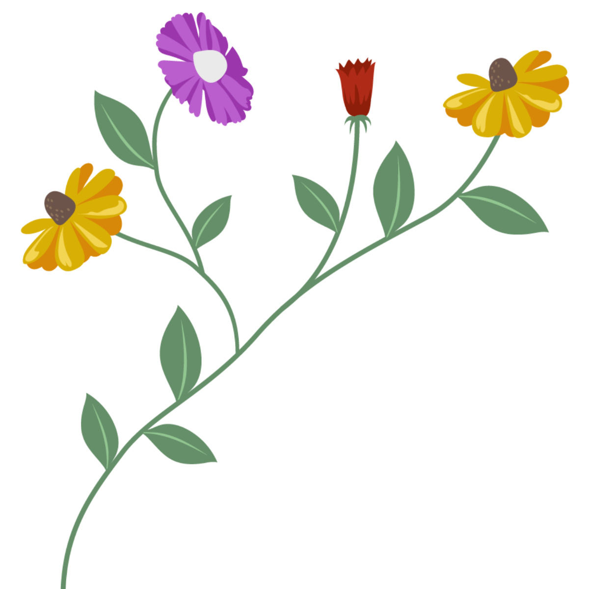 Free Beautiful Flowers Clipart Template To Edit Online with regard to Free Printable Clipart Of Flowers