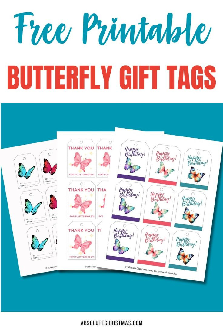 Free Beautiful Printable Butterfly Gift Tags inside Free Printable Butterfly Gift Tags
