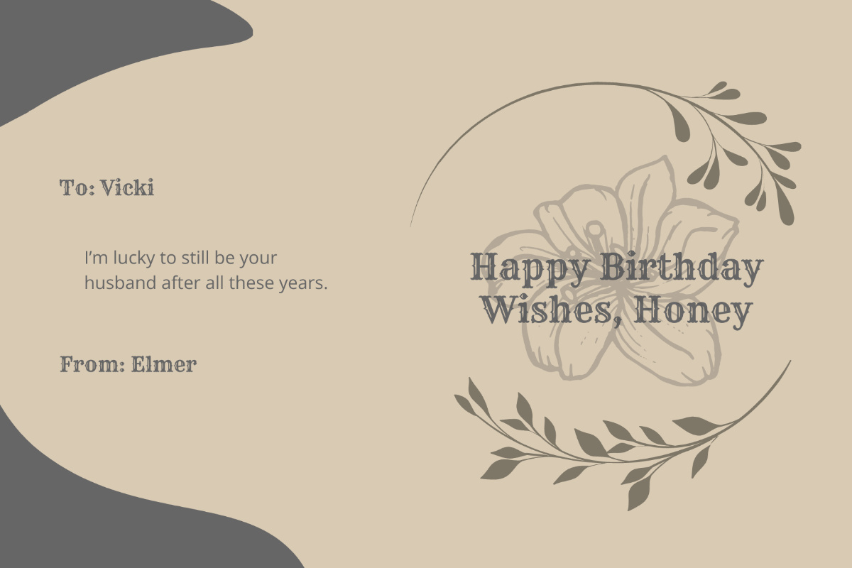 Free Birthday Card For Wife Templates, Editable And Printable for FREE Printable Cards For Wife