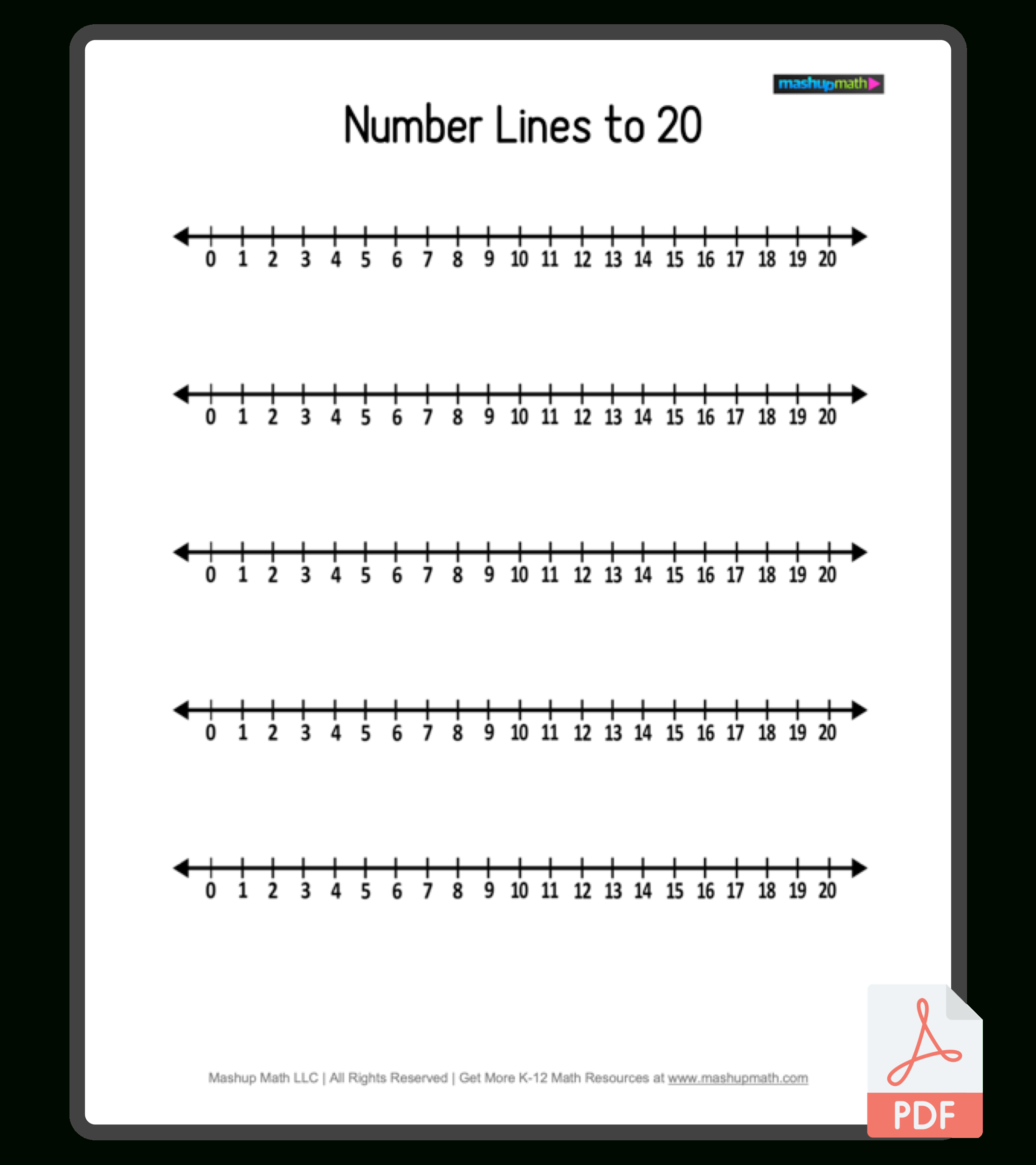 Free Blank Number Lines—All Grade Levels — Mashup Math with FREE Printable Classroom Number Line
