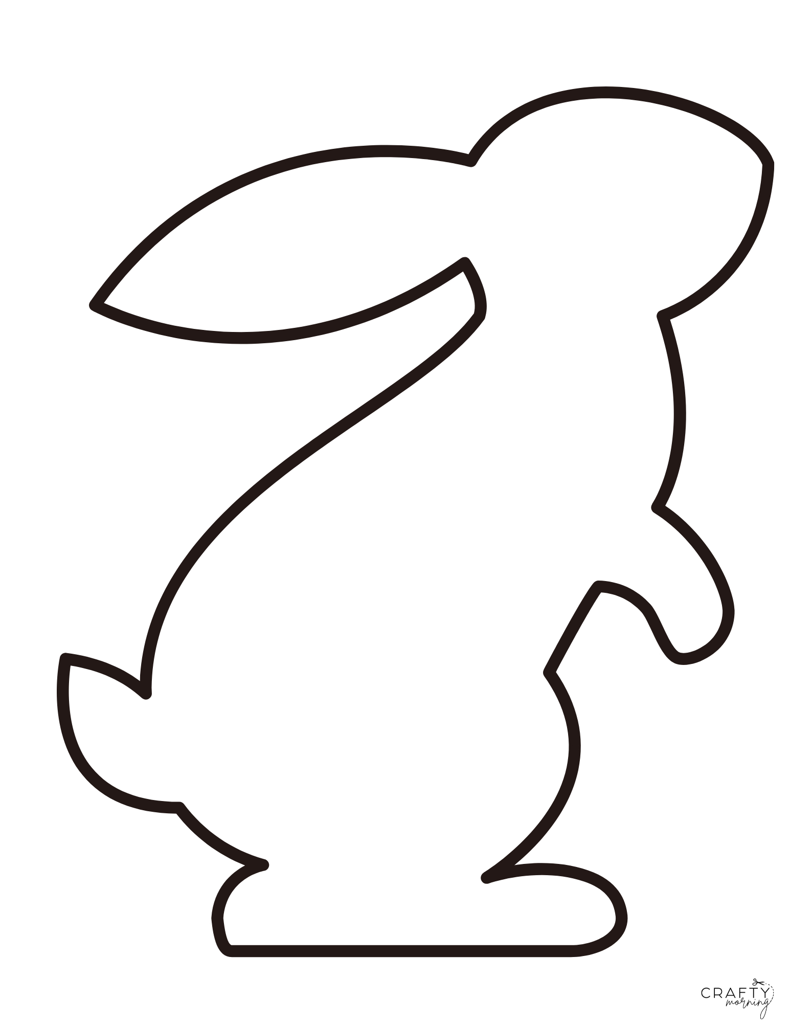 Free Bunny Outlines (Printable Templates) - Crafty Morning pertaining to Free Printable Bunny Outline Printable
