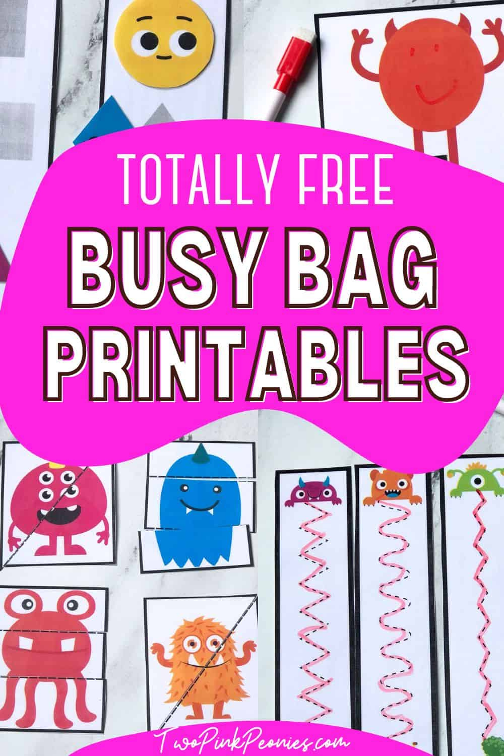 Free Busy Bag Printables | Two Pink Peonies pertaining to Free Printable Busy Bag Printables
