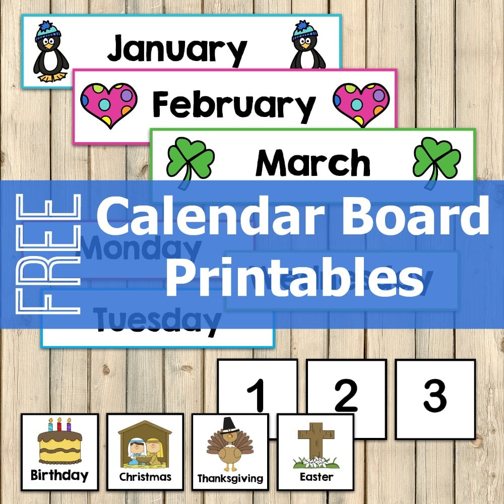 Free Calendar Board Printables - My Joy-Filled Life regarding FREE Printable Calendar For Kindergarten Classroom