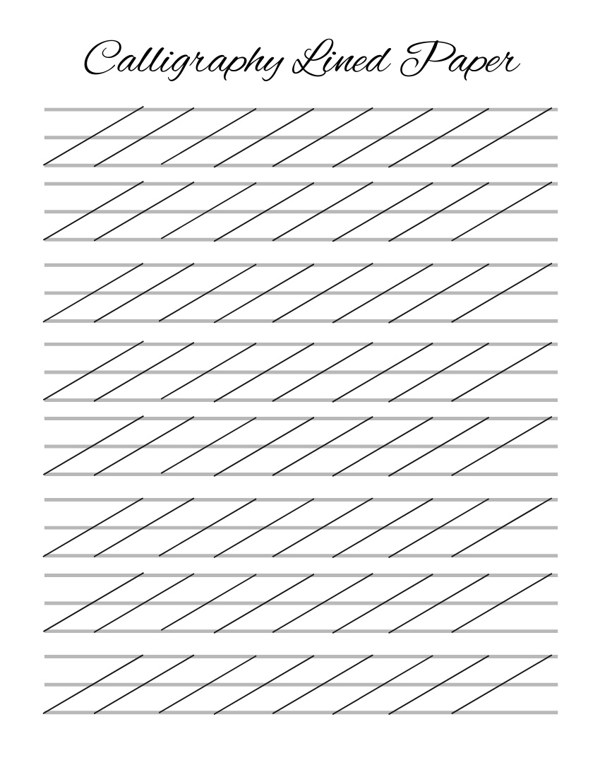 Free Calligraphy Lined Paper Template To Edit Online pertaining to Free Printable Calligraphy Lined Paper