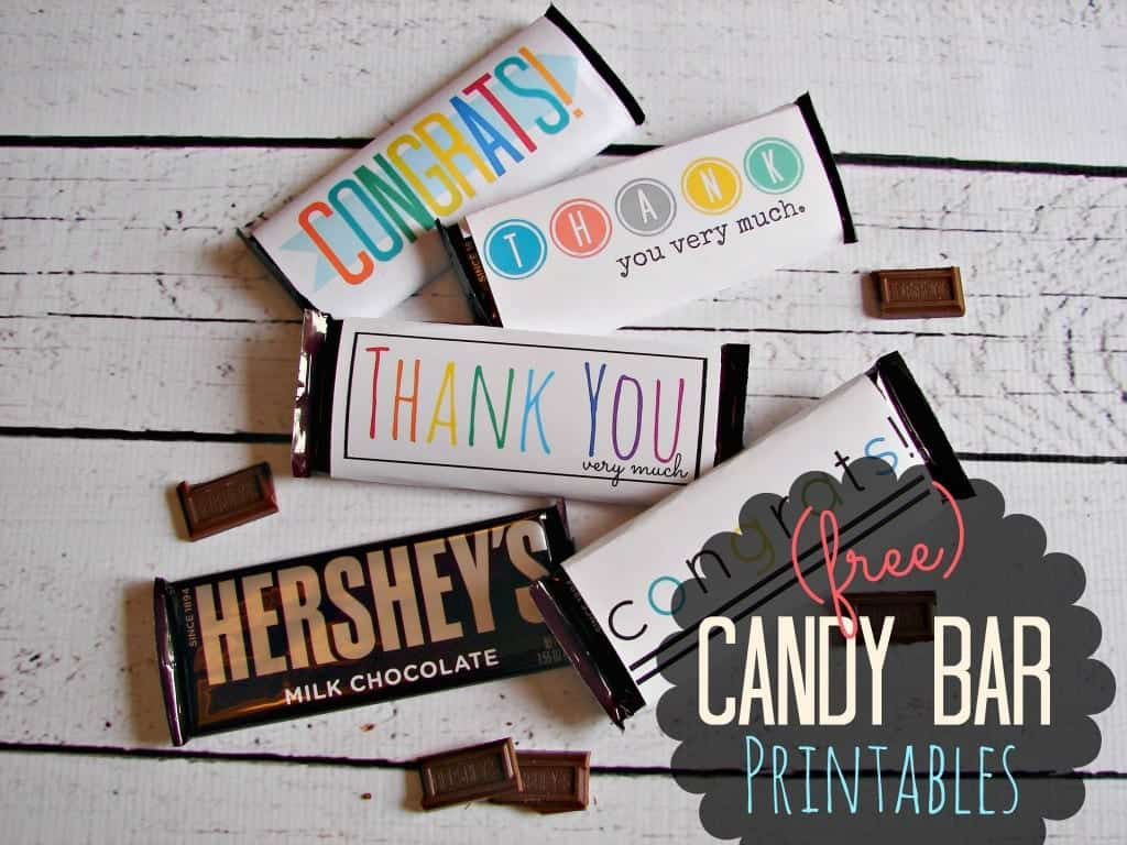 Free Candy Bar Wrapper Thank You (And Congrats) Printables! - A with Free Printable Candy Wrappers Template