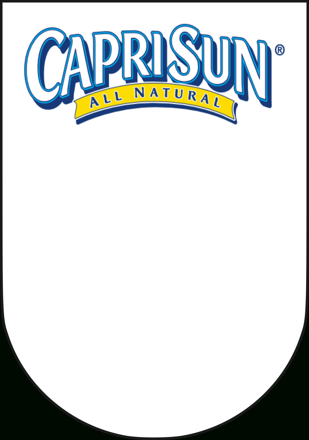 Free Capri Sun Label Templates | Blank Juice Pouch Label [Png intended for Free Printable Capri Sun Label Template Free