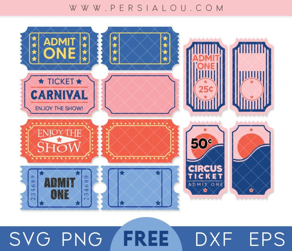 Free Carnival Ticket Svg Cut Files intended for Free Printable Circus Ticket Template