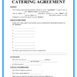 Free Catering Agreement Template with Free Printable Catering Contract Forms
