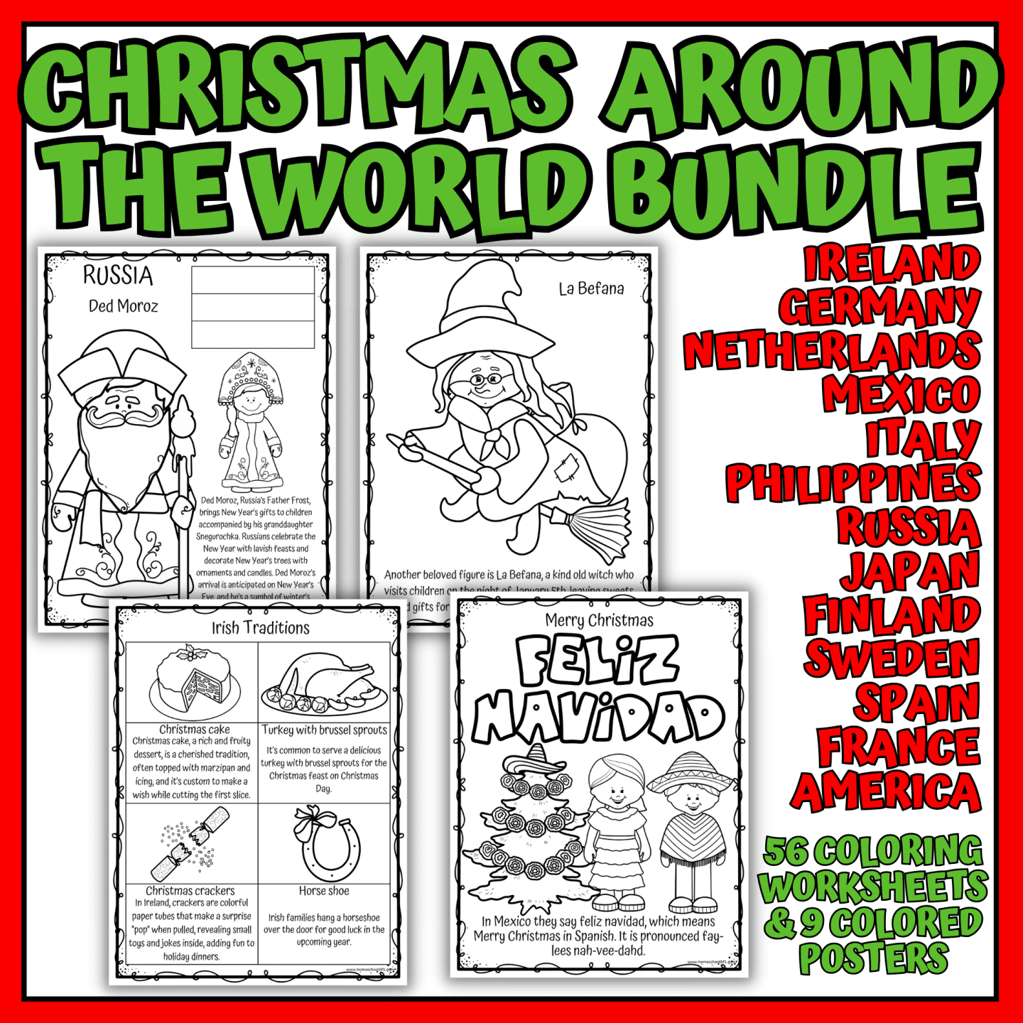 Free Christmas Around The World Worksheet with Free Printable Christmas Around The World Worksheets